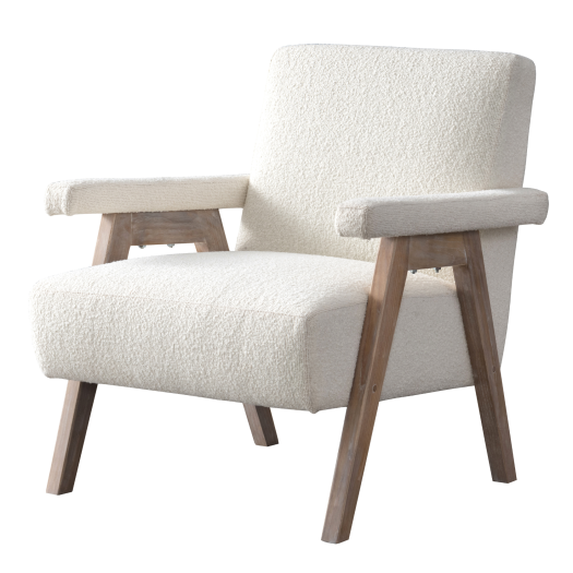 Chopstick cream accent chair