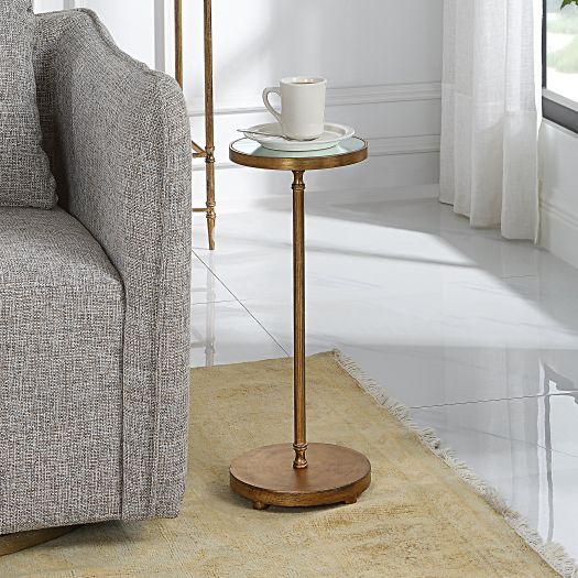 Henzler Gold Circle Accent Table