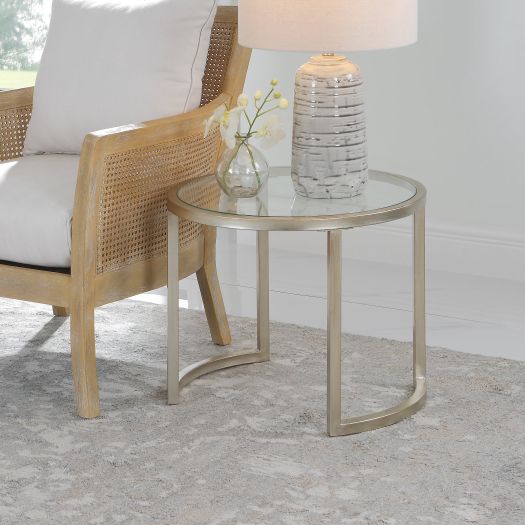 Rhea End Table silver