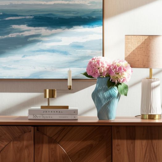 Tihany Blue/Cream Vase