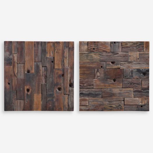 Astern Wood Wall Decor, S/2