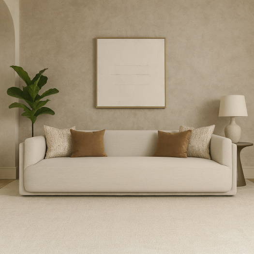 Vienna White 4 Seater Sofa