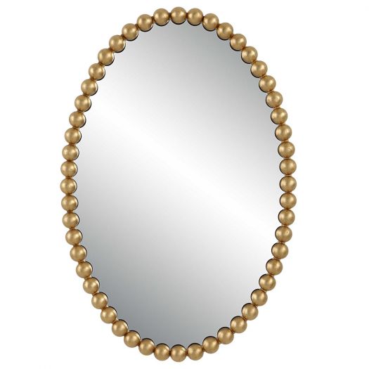 Serna Oval Mirror, Gold