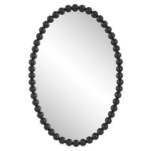 Serna Oval Mirror, Black