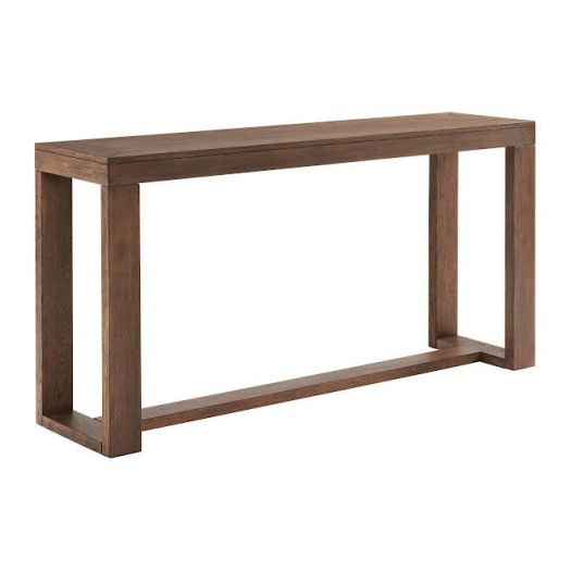 Glass Top Dark Brown Sofa Table