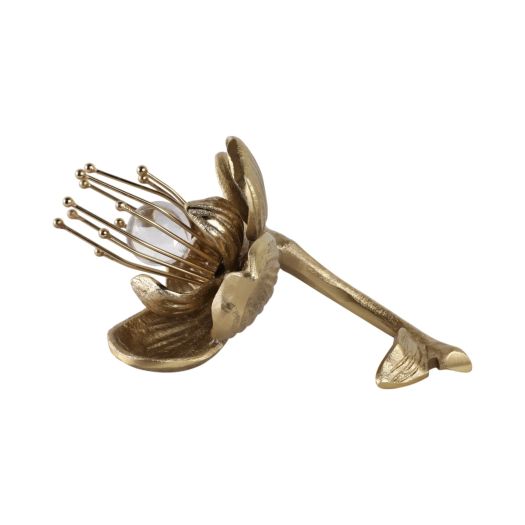 10 Addie Metal Flowers, Gold