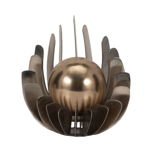 10 Ares Metal Small Sphere Statuary, Gold