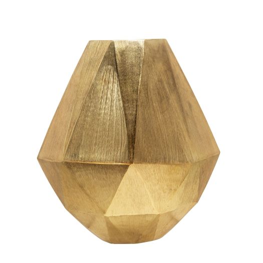 10 GEOMETRIC DECO VASE, GOLD