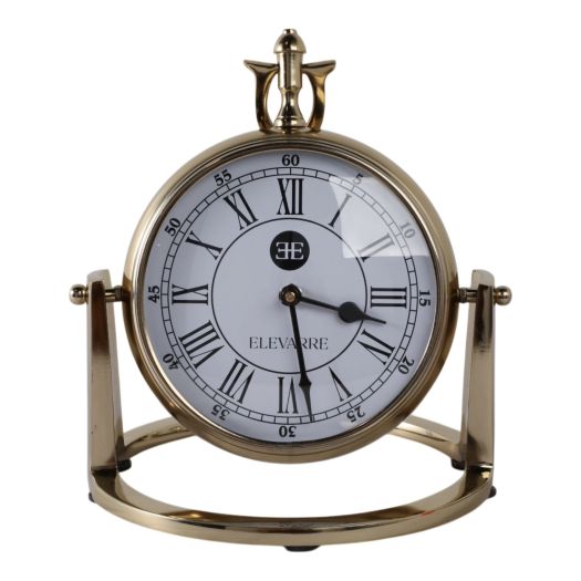 10 Veridian Gold Aluminum Desk Clock