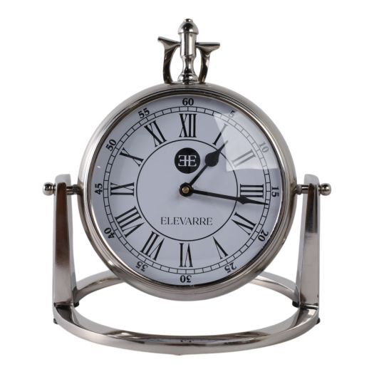 10 Veridian Silver Aluminum Desk Clock