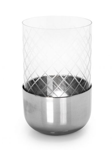 ROUND CANDLE HOLDER SILVER