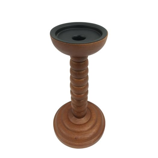 10x5 Stacked Pillar & Taper Holder, Walnut