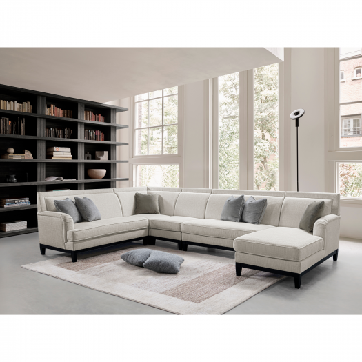 Romanian Key Beige Sectional Set