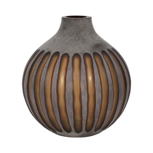 12 Abbot Medium Green/Grey Glass Vase