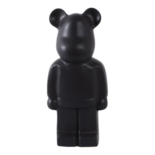 12 Deco Bear Figure, Black