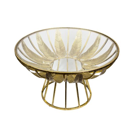 GLASS FEATHERS ACCENT TABLE