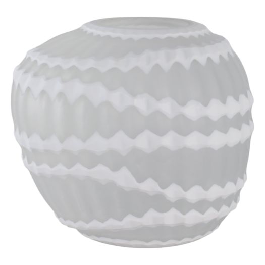 Warwick White Carved Glass Vase