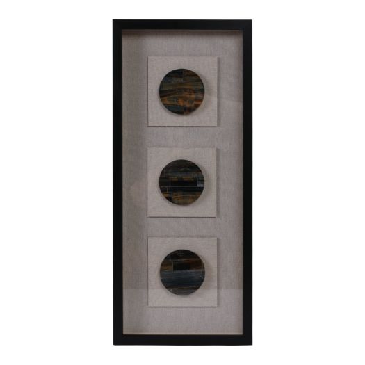 12x28 Lionne Tigers Eye Shadowbox Art