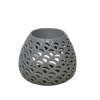 Teal Oil Burner Candle Holder, 4"