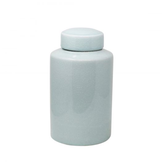 Decorative Ceramic Covered Jar, Jade