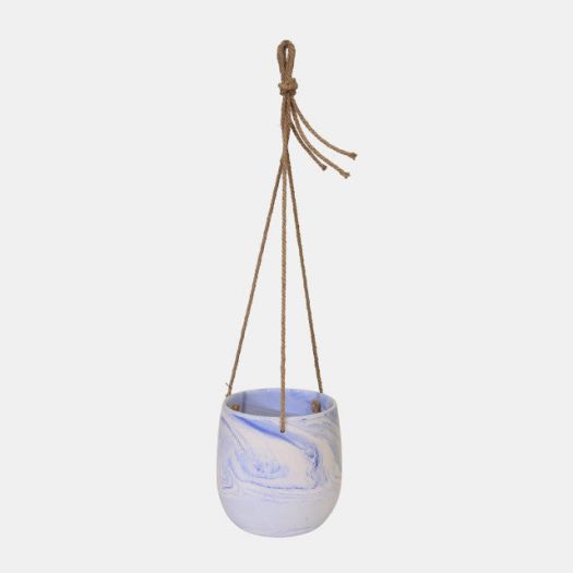 Hanging Blue Marble Planter