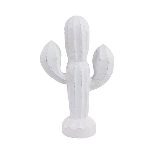 14 Wooden Cactus Decor, Wht