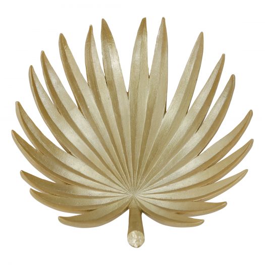 Resin 16" Palm Leaf Plate, Gold