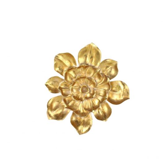 RESIN 23" WALL FLOWER, GOLD