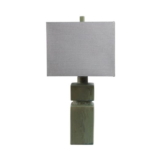 14x29 Reactive Finish Table Lamp, Green