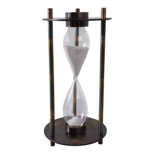 15 PERTH BRONZE ALUMINUM COMPASS HOURGLASS