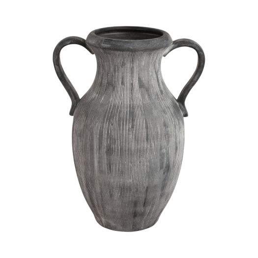 15 Weathered Jug With Handles, Black