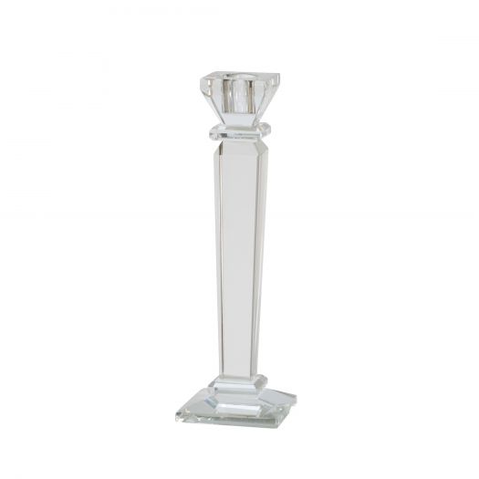 Glass 9" Candle Holder, Clear