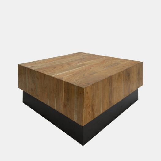 Acacia Wood, Coffee Table, Black