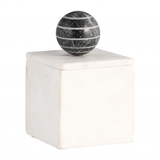 MARBLE, 4X6 BOX W/ ORB, WHITE