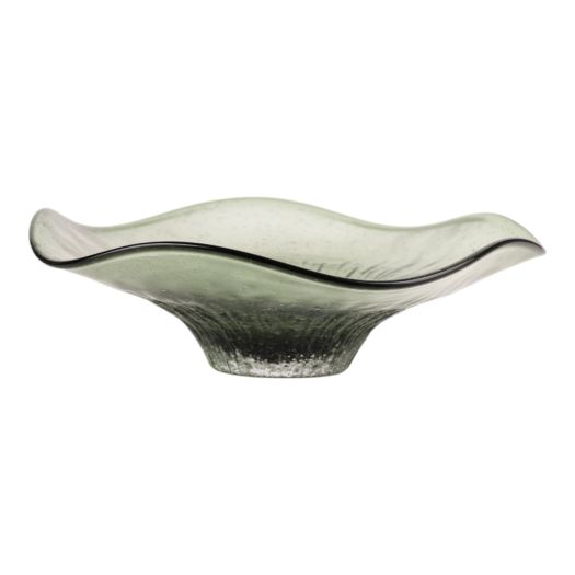 16" Valdez Green Glass Bowl