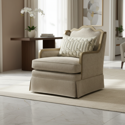 Assemblage Quartz Skirted Matching Chair