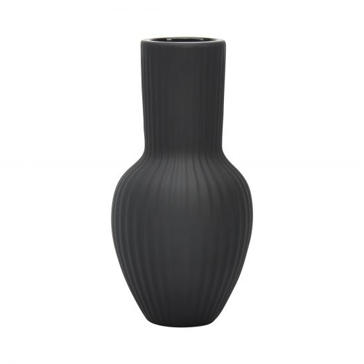 CER, 11"H BOUQUET VASE, BLACK