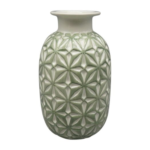 CER, 8" DAISY VASE, DARK SAGE