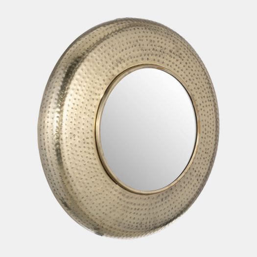 METAL,24",HAMMERED MIRROR,GOLD