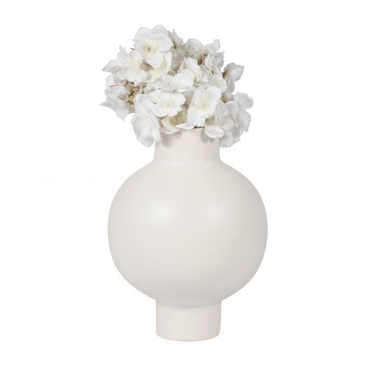 CER, 11"H BUBBLE VASE, WHITE