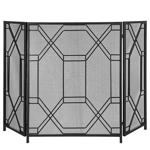 Rosen Fireplace Screen, Black