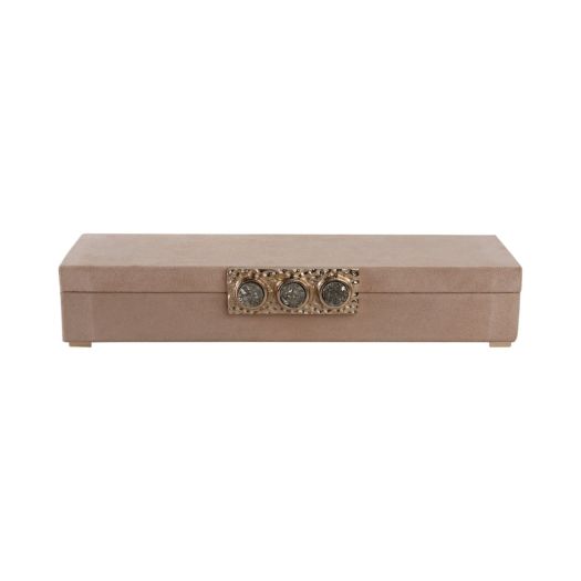 18 Felix Suede Pyrite Gemstone Hardware Box
