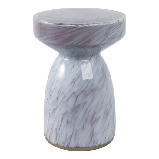 18 Rosario Small Art Glass Table, Pink