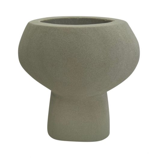 STONE, 7" BULBOUS VASE, NATURAL