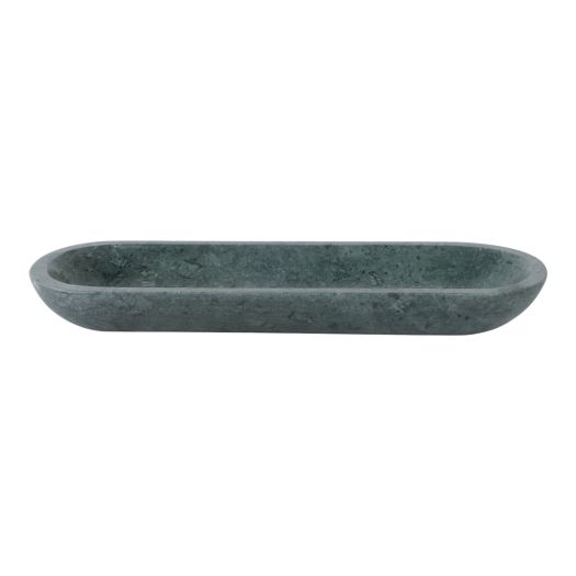 18X6" OVAL MARBLE BOWL, GREEN