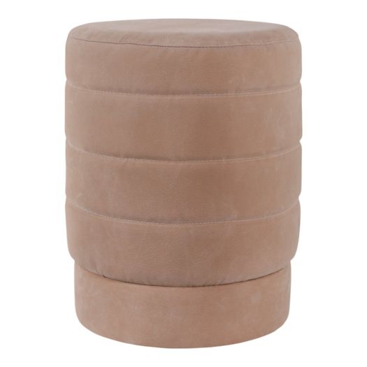 19 Felix Taupe Suede Ottoman Stool