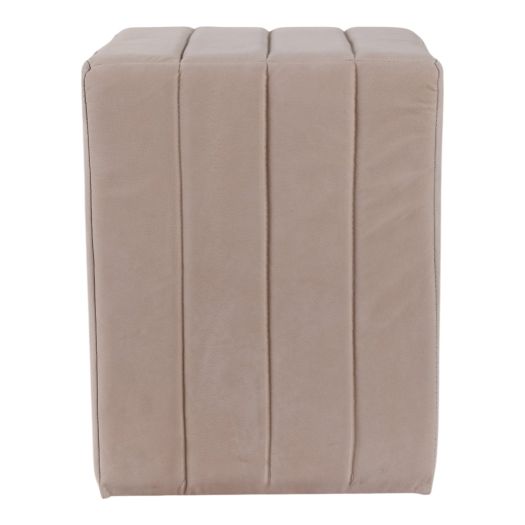 19 Halofax Tan Suede Ottoman Stool