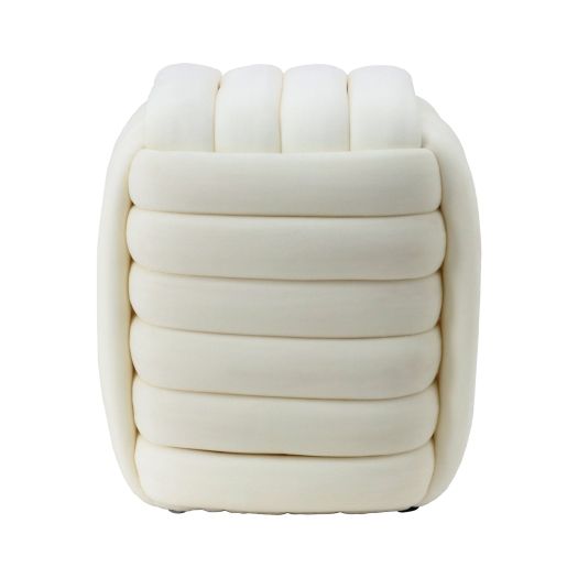 19 Machar Cream Velvet Knot Stool
