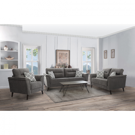 Concord Comfort Grey Sofa Set