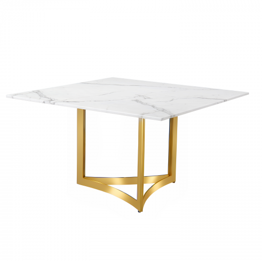 Alexa Square Marble Dining Table